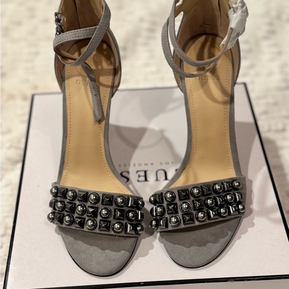 Guess Gray Studded Women's Heels